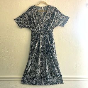 Mts Brand women’s green and white printed dress; Size Medium